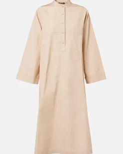 Tunika aus Baumwollpopeline Beige
