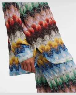 Tunika aus Häkelstrick Multicolor