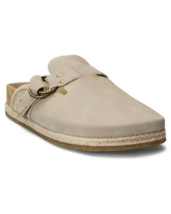 Turbach Wildleder-Clogs mit Shearling-Futter - Nude
