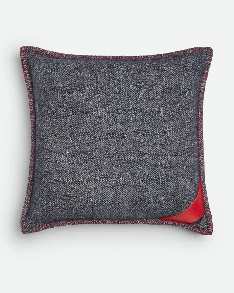 Tweed-Kissen-Blau - Unisex