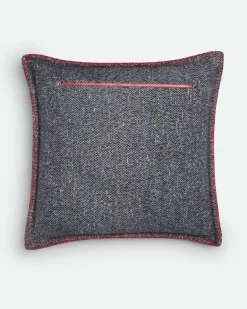 Tweed-Kissen-Blau - Unisex