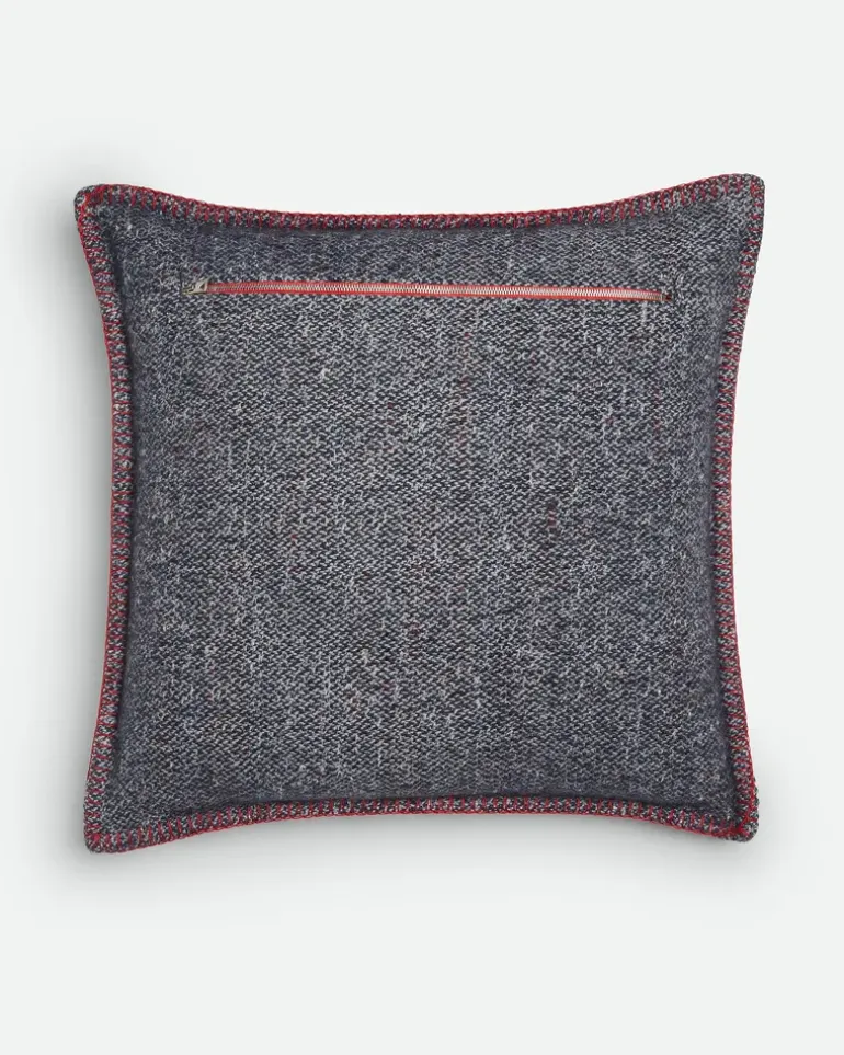 Tweed-Kissen-Blau - Unisex