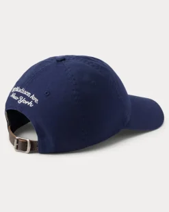 Twill-Baseballkappe mit Logostickerei Blue
