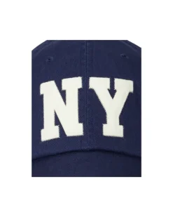Twill-Baseballkappe mit „NY“-Aufnäher Blue