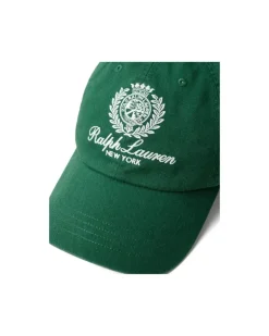 Twill-Baseballkappe mit Wappenstickerei Green