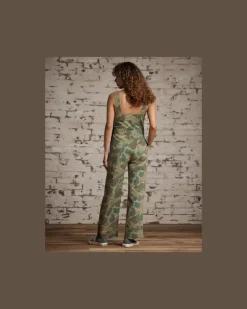 Twill-Overall mit Camouflage-Muster Green