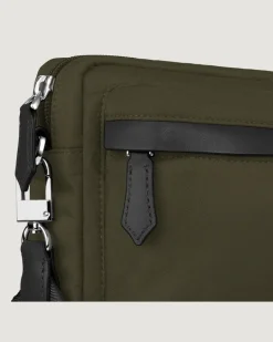 Umhängetasche Montblanc Panorama - Khaki - Stoff und Leder - MB222909 - Messenger Bags