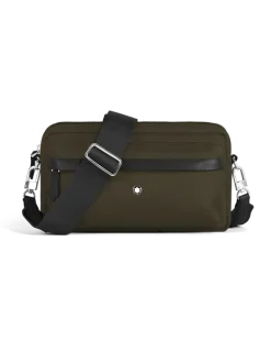 Umhängetasche Montblanc Panorama - Khaki - Stoff und Leder - MB222909 - Messenger Bags