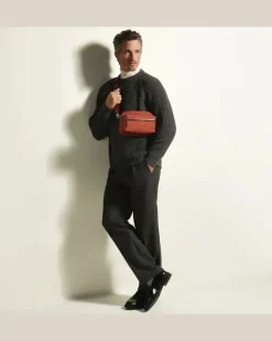 Umhängetasche Montblanc Panorama - Bauxite - Stoff und Leder - MB222911 - Messenger Bags