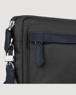 Umhängetasche Montblanc Panorama - Schwarz - Stoff und Leder - MB222907 - Messenger Bags