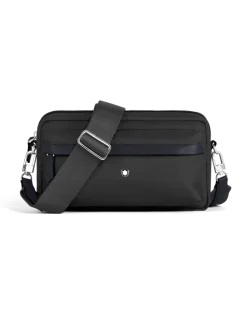 Umhängetasche Montblanc Panorama - Schwarz - Stoff und Leder - MB222907 - Messenger Bags