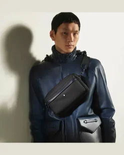Umhängetasche Montblanc Panorama - Schwarz - Stoff und Leder - MB222907 - Messenger Bags