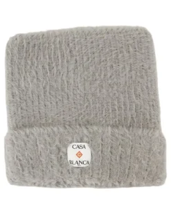 Unisex A-Aw25-Hat-101-02 Fluffy Nylon Knit Beanie Gray