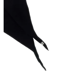 Unisex Black Stretch Cashmere Blend Bandana Raven Sciarpe E Foulard Scarfs