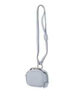 Unisex Camero Clip V Charm Leather Blue Calfskin Accessories Charms