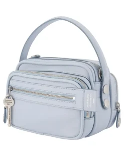 Unisex Camero Kit V Shoulder Bag Leather Blue Calfskin Shoulder-hobo-bags