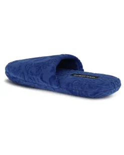 Unisex Jacquard Cotton Terry Slippers Blu Extras Blue