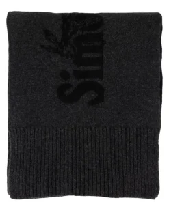 Unisex Logo Wool Scarf Black