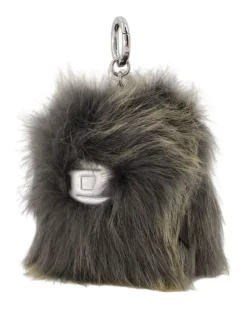 Unisex Monster Charm Faux Fur Grey Accessories Charms Gray