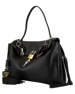 Unisex Rodeo Top Handle Bag Black Calfskin