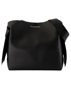Unisex Shoulder Bag Black Calfskin