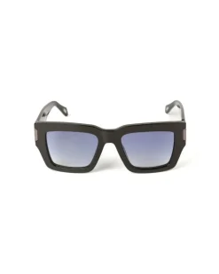 Unisex Sunglasses Glossy Black Acetate Eyewear