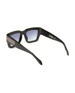 Unisex Sunglasses Glossy Black Acetate Eyewear