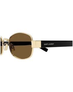 Unisex Sunglasses Gold-Brown Metal