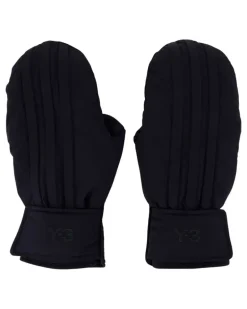 Unisex Synthetic Mittens Gloves Black