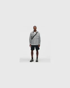 Unshaken Langarmshirt mit Kragen für Männer – Größe in Feather Grey