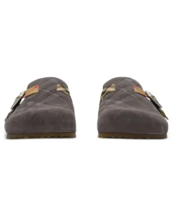 Urchin Clogs aus Wildleder mit Check - Grau
