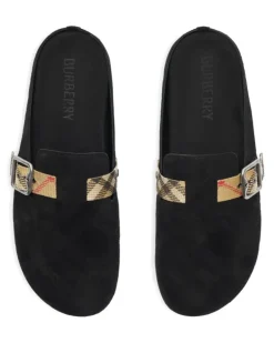 Urchin Clogs aus Wildleder - Schwarz