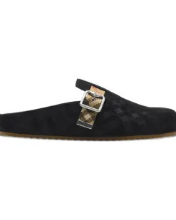 Urchin Clogs aus Wildleder - Schwarz