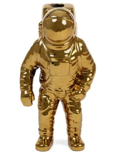 Vase aus Porzellan - „Cosmic Diner: Starman Gold" - Wohnaccessoires - Unisex -