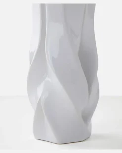 Vase Braid Medium Weiß