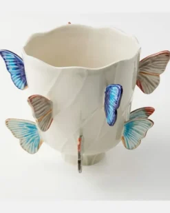 Vase Cloudy Butterflies Small by Claudia Schiffer Multicolor