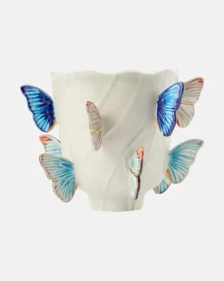 Vase Cloudy Butterflies Small by Claudia Schiffer Multicolor