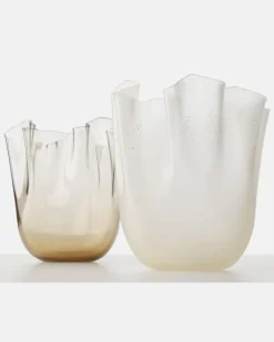 Vase Fazzoletto by Fulvio Bianconi und Paolo Venini Transparent