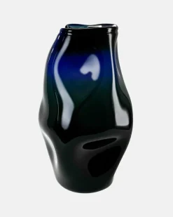 Vase Meteorite Blau