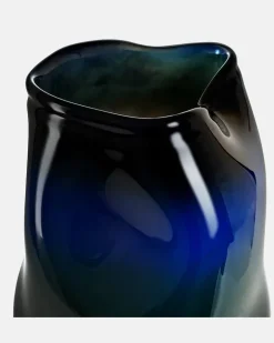 Vase Meteorite Blau