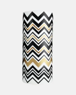 Vase Zigzag Gold Tall Multicolor