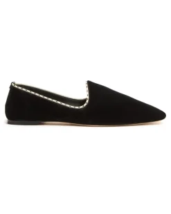 Venezianische Slipper aus Samt Black