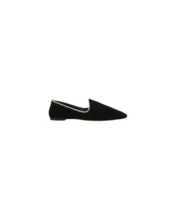 Venezianische Slipper aus Samt Black