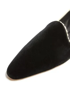 Venezianische Slipper aus Samt Black