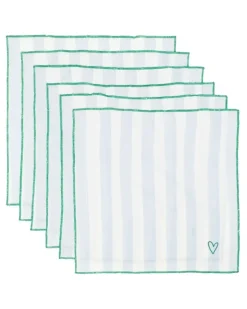 Veranda Servietten (6er-Set) - Blau
