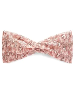 Verdrehter Haarreif mit Blattmuster - Rosa