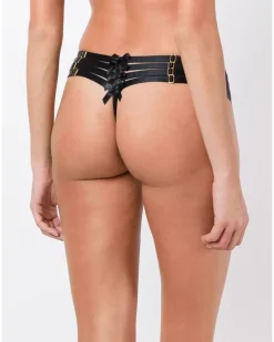 Verstellbarer Tanga - Schwarz