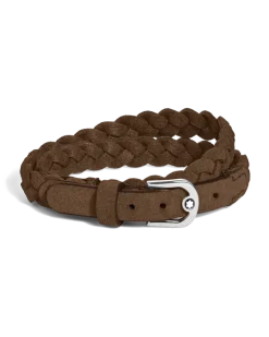 Verstellbares Armband Horseshoe aus Wildleder - Braun - Leder - MB137691 - Armbänder