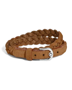 Verstellbares Armband Horseshoe aus Wildleder - Karamell - Leder - MB137689 - Armbänder