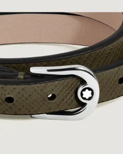 Verstellbares Armband Horseshoe aus Sartorial Leder - Khaki - Leder - MB136930 - Armbänder